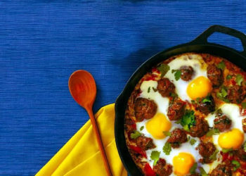 Moroccan meatballs Tagine with eggs - Africa food recipe