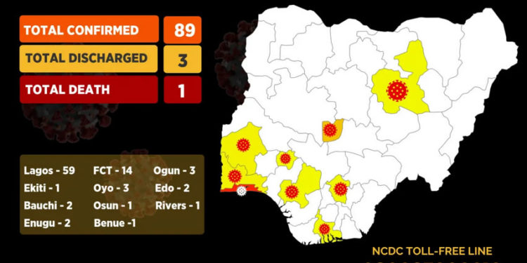 Nigeria confirms eight new cases of coronavirus, total now 89