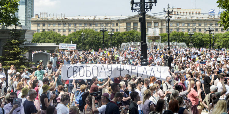 Thousands join fresh rally in Russia's Khabarovsk over arrested governor Furgal
