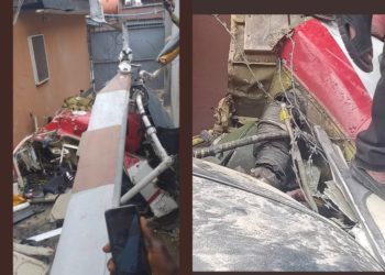 Nigeria BREAKING NEWS: Two feared dead as Helicopter crashes into building in Lagos