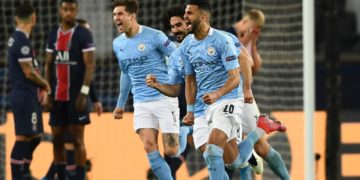 PSG 1-2 Man City: Kevin De Bruyne and Riyad Mahrez help visitors to first-leg advantage as Idrissa Gueye sent off