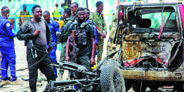 At least 10 people, were killed in Mogadishu, after a suicide car bombing targeted a security checkpoint