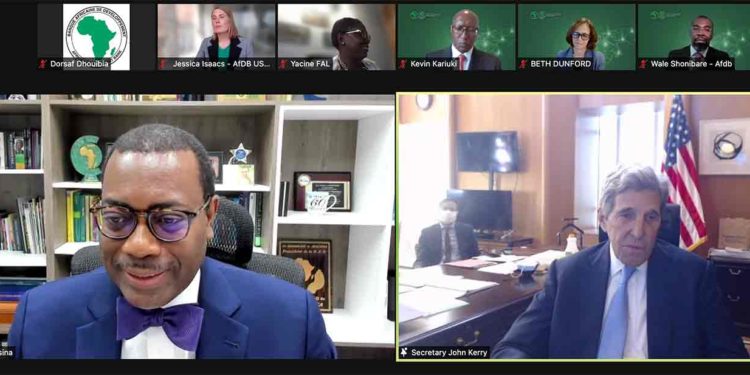 President Biden’s Special Envoy for Climate, Secretary John Kerry Meets African Development Bank President, Akinwumi Adesina on Climate Financing for Africa