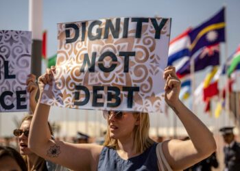 Activists protest on sidelines of IMF and World Bank annual meeting