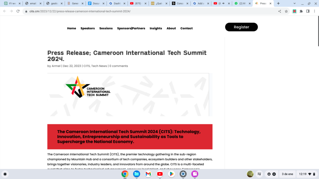 CITS 2024: Igniting Innovation and Transforming Cameroon into a Tech Powerhouse