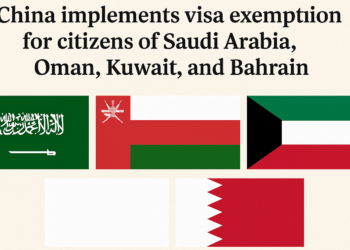 China implements visa exemption for Saudi Arabia, Oman, Kuwait, and Bahrain
