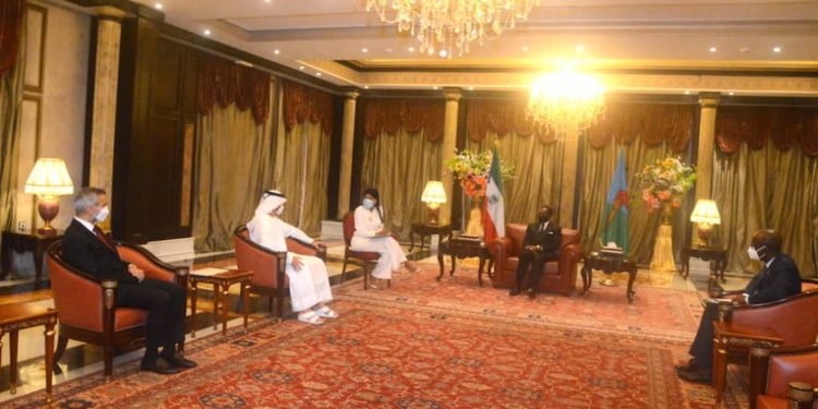 Malabo: The Prince of Dubai arrives in Equatorial Guinea