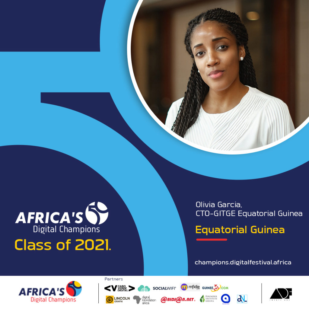 Equatorial Guinea: GITGE CTO, Olivia Garcia recognized amongst Africa’s 50 Digital Champions 2021