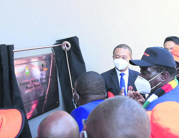 Zimbabwean President Emmerson Mnangagwa on Monday launched the National Mobile Broadband project