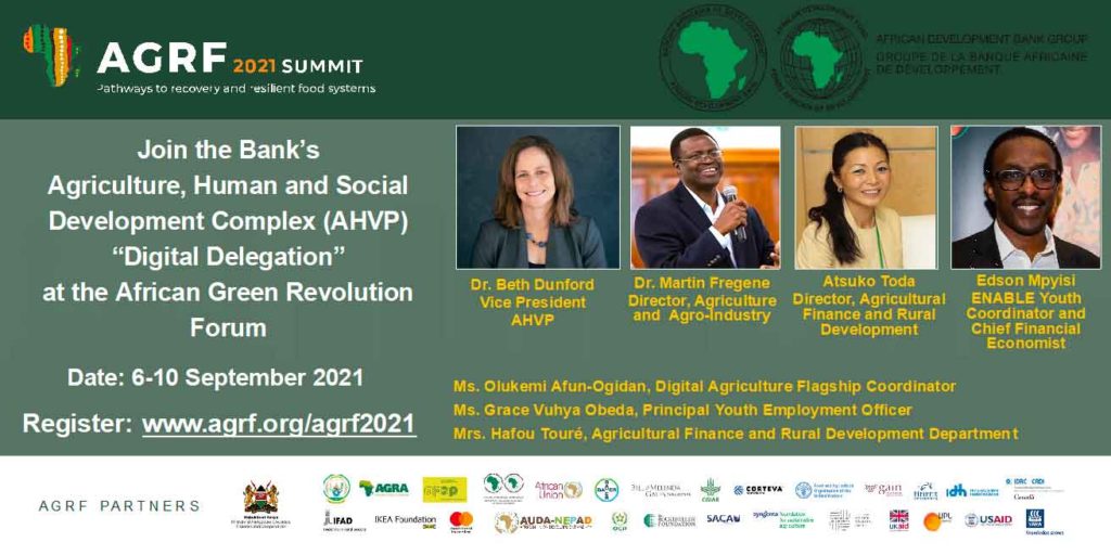 AfDB partners with Alliance for a Green Revolution in Africa as sponsor of virtual African Green Revolution Forum (AGRF)