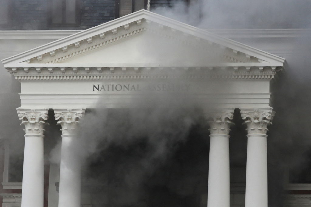 South Africa's National Assembly "extensively destroyed" by a fire