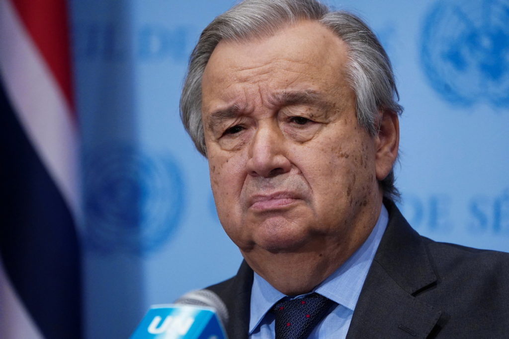 "I must say, President Putin: In the name of humanity bring your troops back to Russia.-- UN Chief