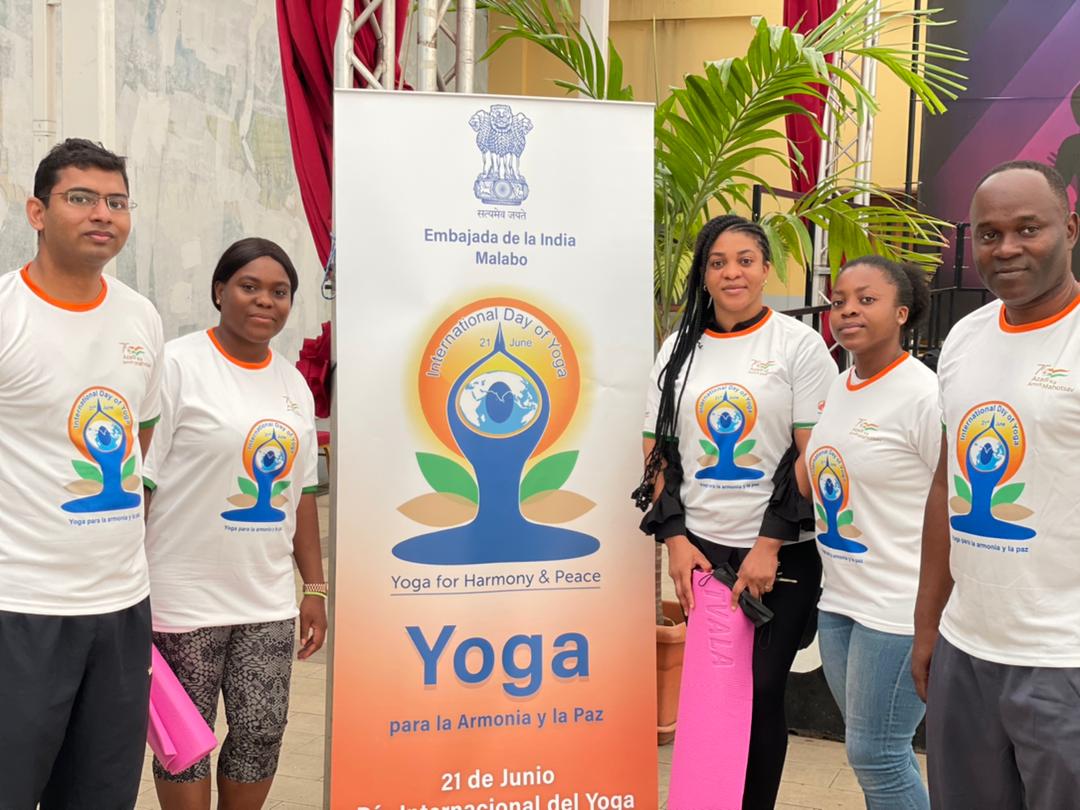 The Embassy of India in Equatorial Guinea celebrated the 8th International Day of Yoga