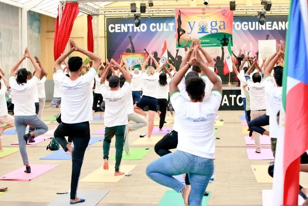 The Embassy of India in Equatorial Guinea celebrated the 8th International Day of Yoga