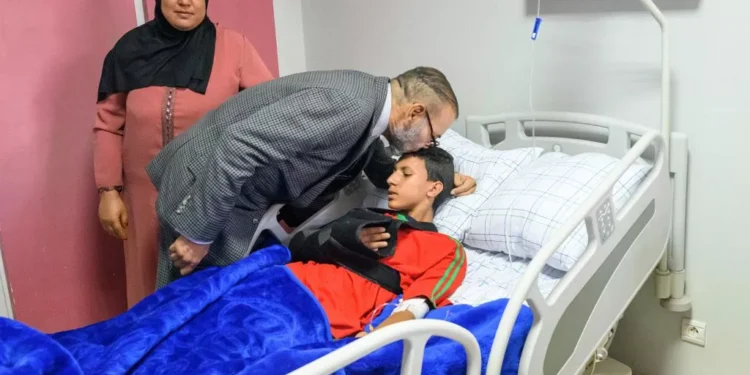King Mohammed VI visits the injured
