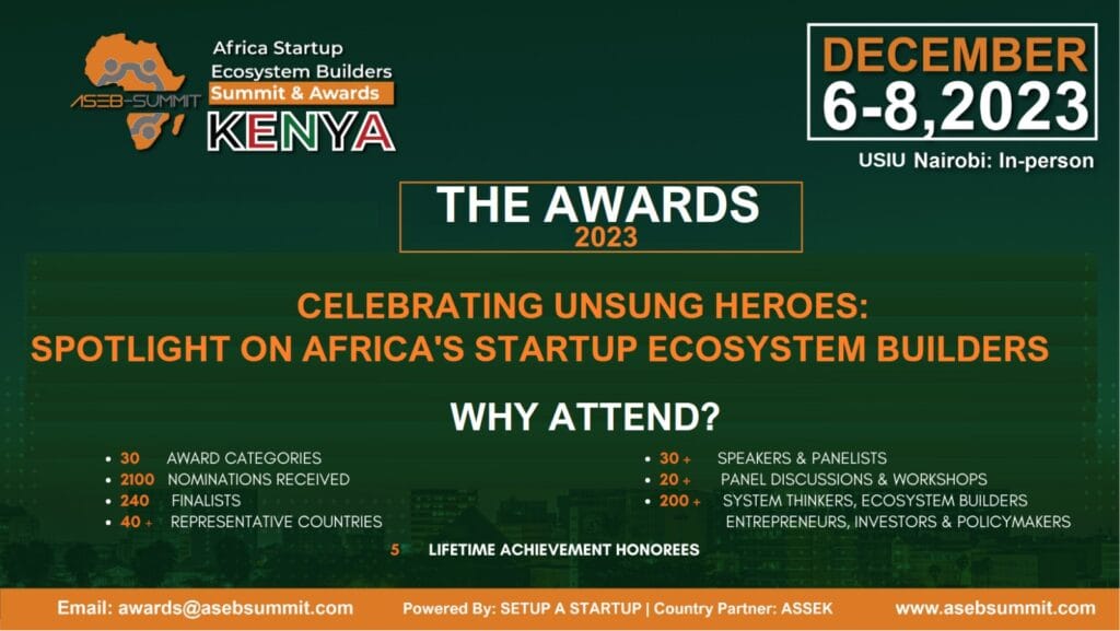 Fostering Innovation: Recognizing Africa's Startup Ecosystem Builders at the ASEB Summit and Awards"